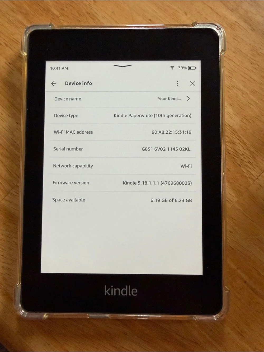 Kindle paperwhite 10th gen
